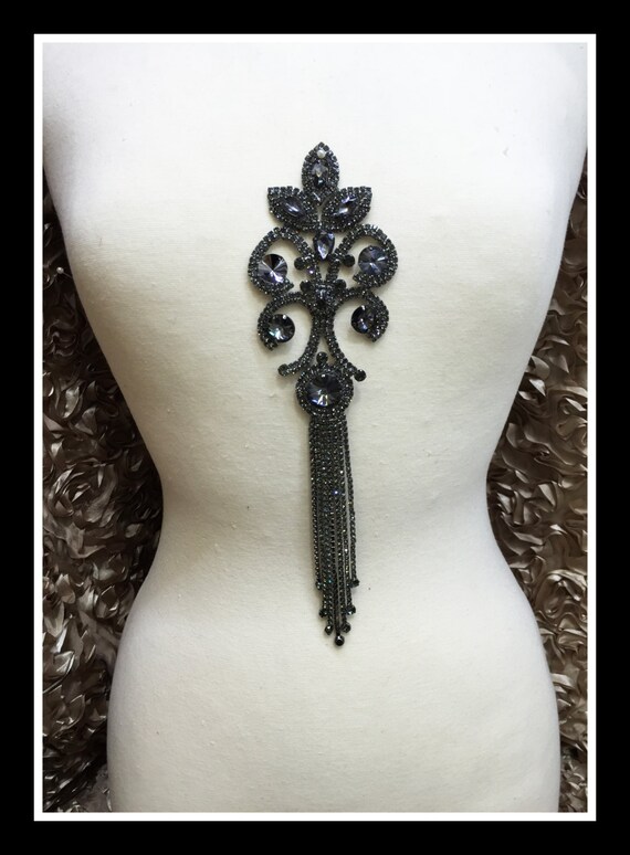 Vintage Rhinestone Applique (Silver, Gold, Rose Gold, Black) #0527