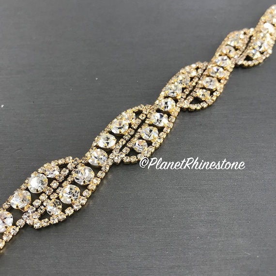 Gold Rhinestone Trim #0105