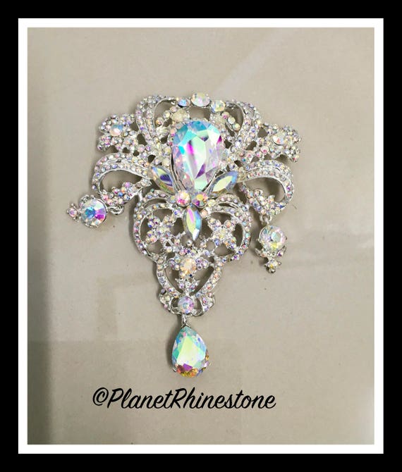 AB Large Rhinestone Brooche #B-14