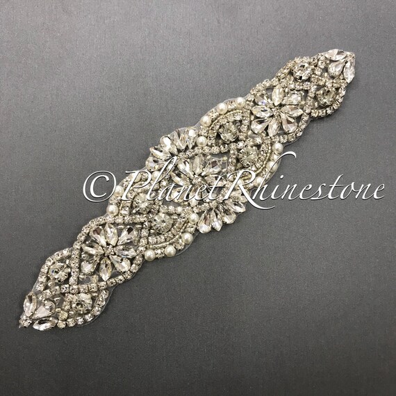 Iron-on Crystal Pearl Applique #IA-6