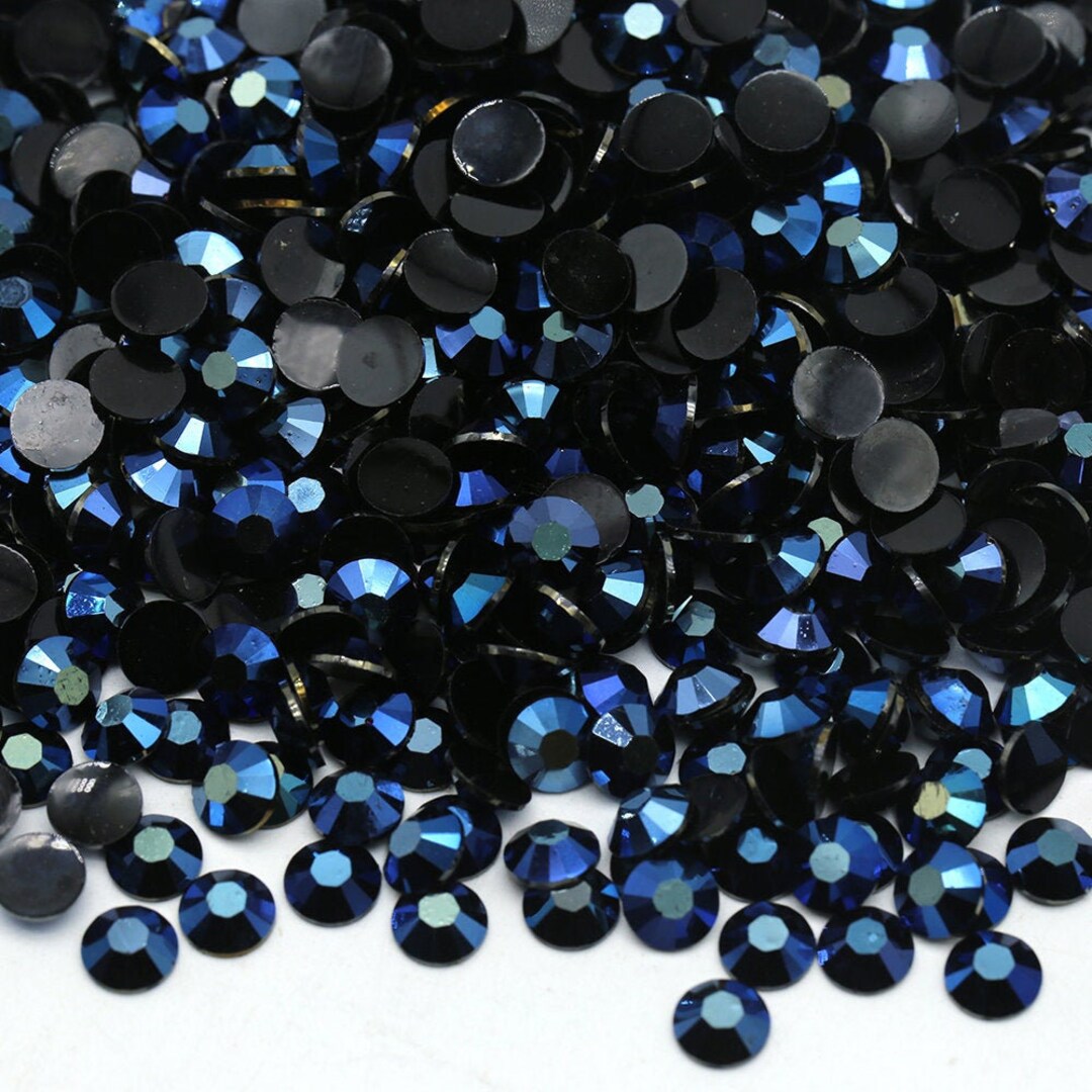 Dreamy Night Jelly Rhinestones | Navy AB | Flat Back Rhinestones ...