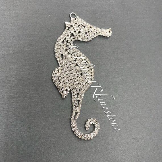 Seahorse Rhinestone Applique #AS-11
