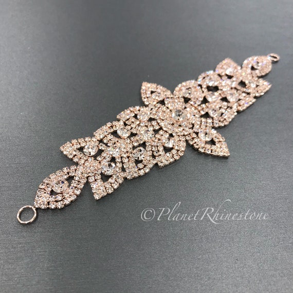 Rose Gold Rhinestone Applique #A-6