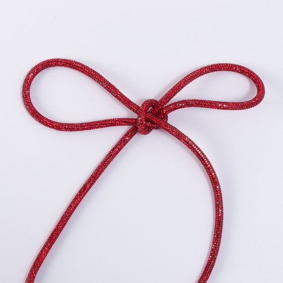 Peridot Green Rhinestone Hoodie String Rope