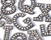 2 Crystal Iron on Rhinestone Letters Crystal Letters and Numbers 
