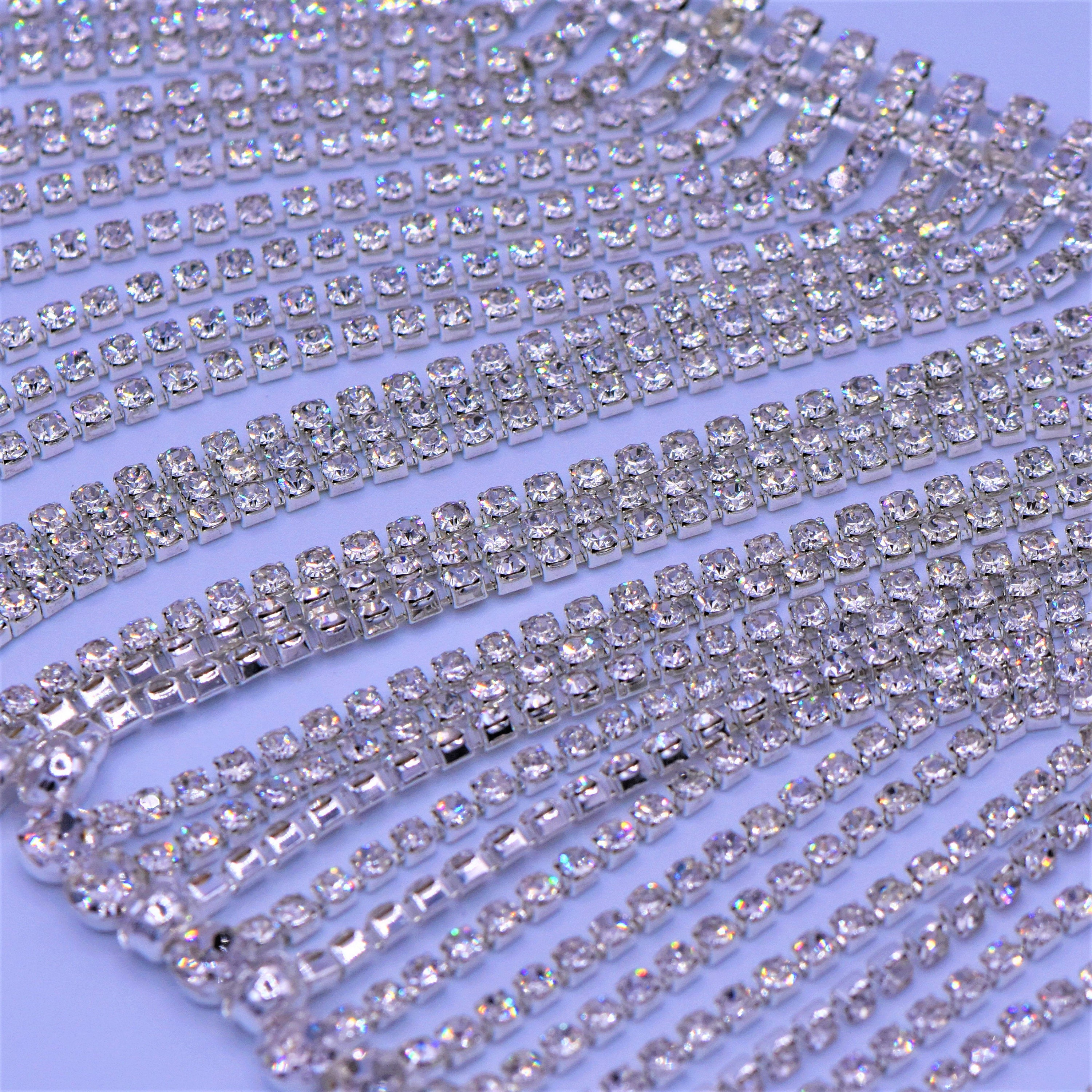 4 Fringe Crystal Rhinestone Fringe High Quality Crystal Trim Crystal Tassel  