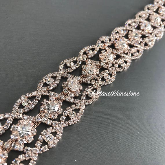 Rose Gold Crystal Trim #0102