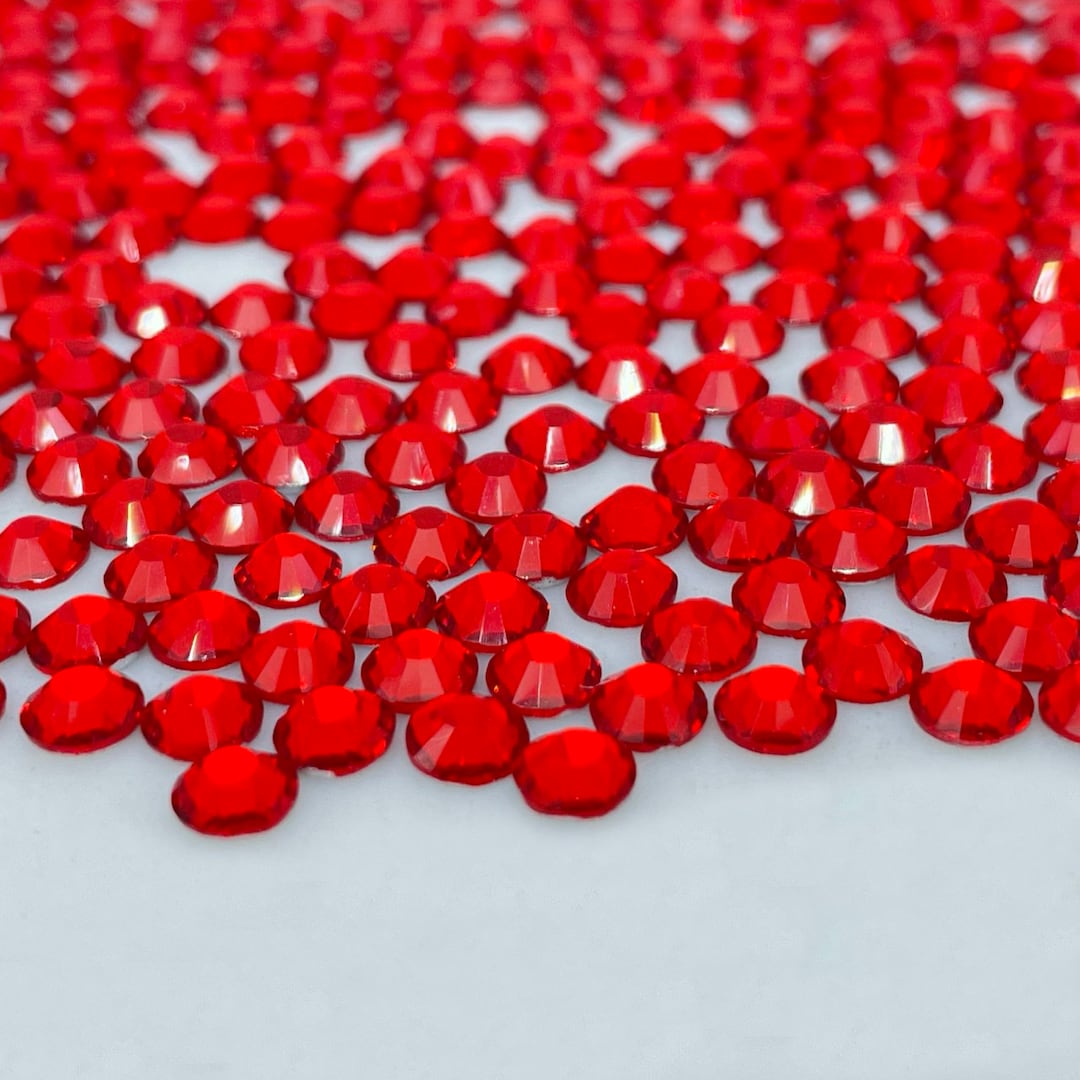 Rhinestone Red Lt. Siam Red Glass Flatback Rhinestones 1440pcs SS6 SS10 SS12 SS16 SS20 ...