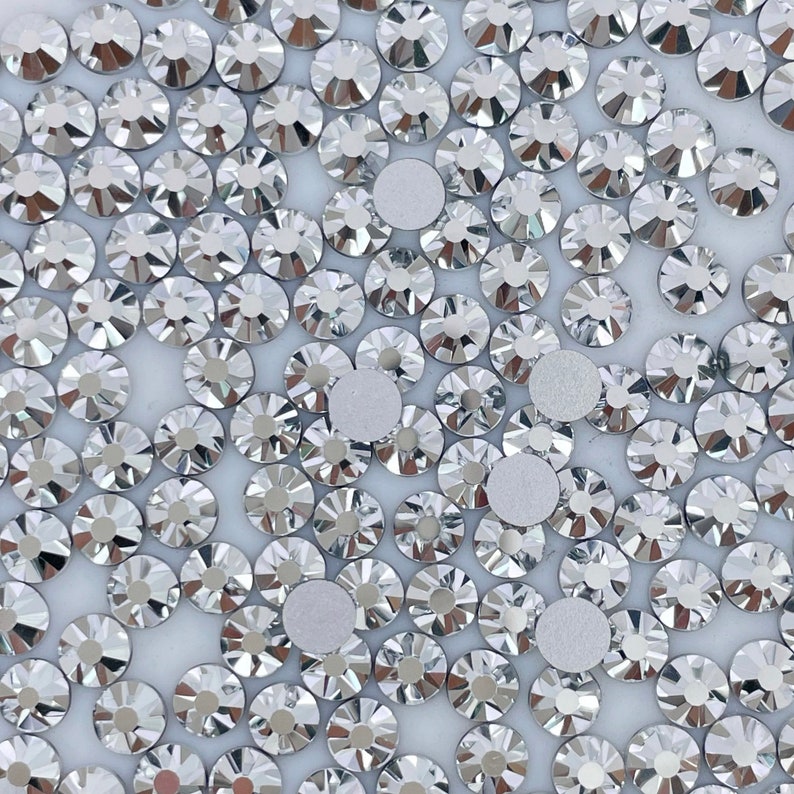 Silver Glass Rhinestones Wholesale Rhinestones Bulk Flatback Rhinestones SS6 SS10 SS12 SS16 SS20 SS30 image 4