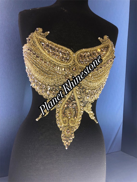 Beaded rhinestone bodice