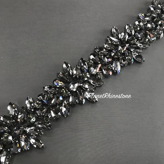 Black Rhinestone Trim #0135