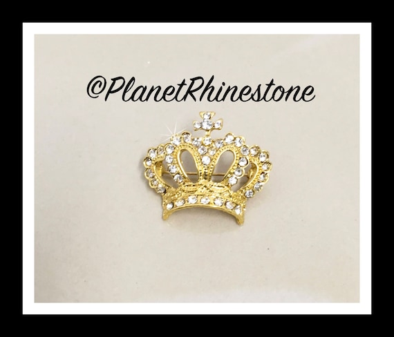 Crystal Rhinestone Crown Brooch #B-3