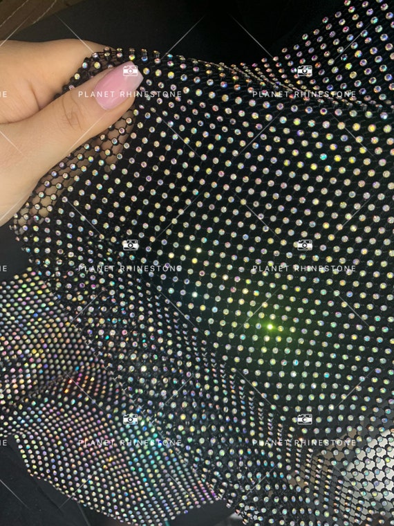 Rhinestone Stretchy Fabric