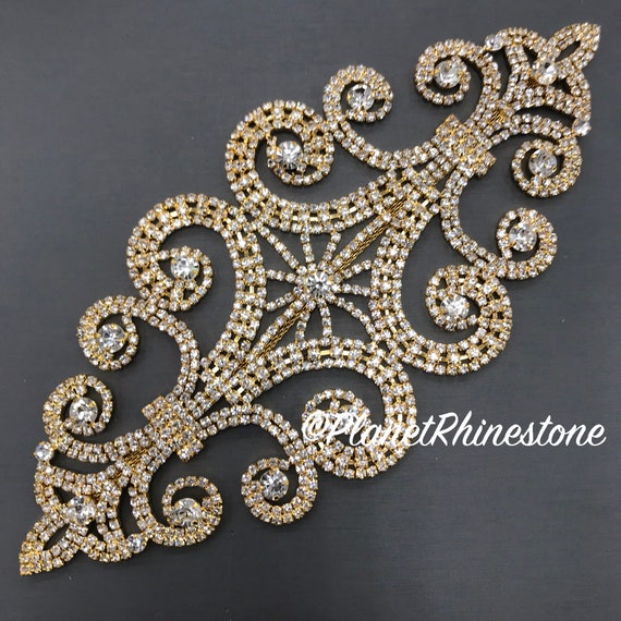 Gold Rhinestone Applique #A-05