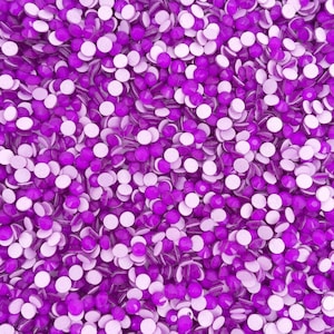 Neon Purple Glass Flatback Rhinestones 1440Pcs SS6 SS10 SS12 SS16 SS20 SS30