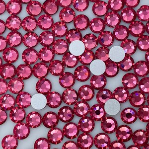 Rose Glass Rhinestones | Wholesale Rhinestones | Bulk Flatback Rhinestones | SS6 SS10 SS12 SS16 SS20 SS30