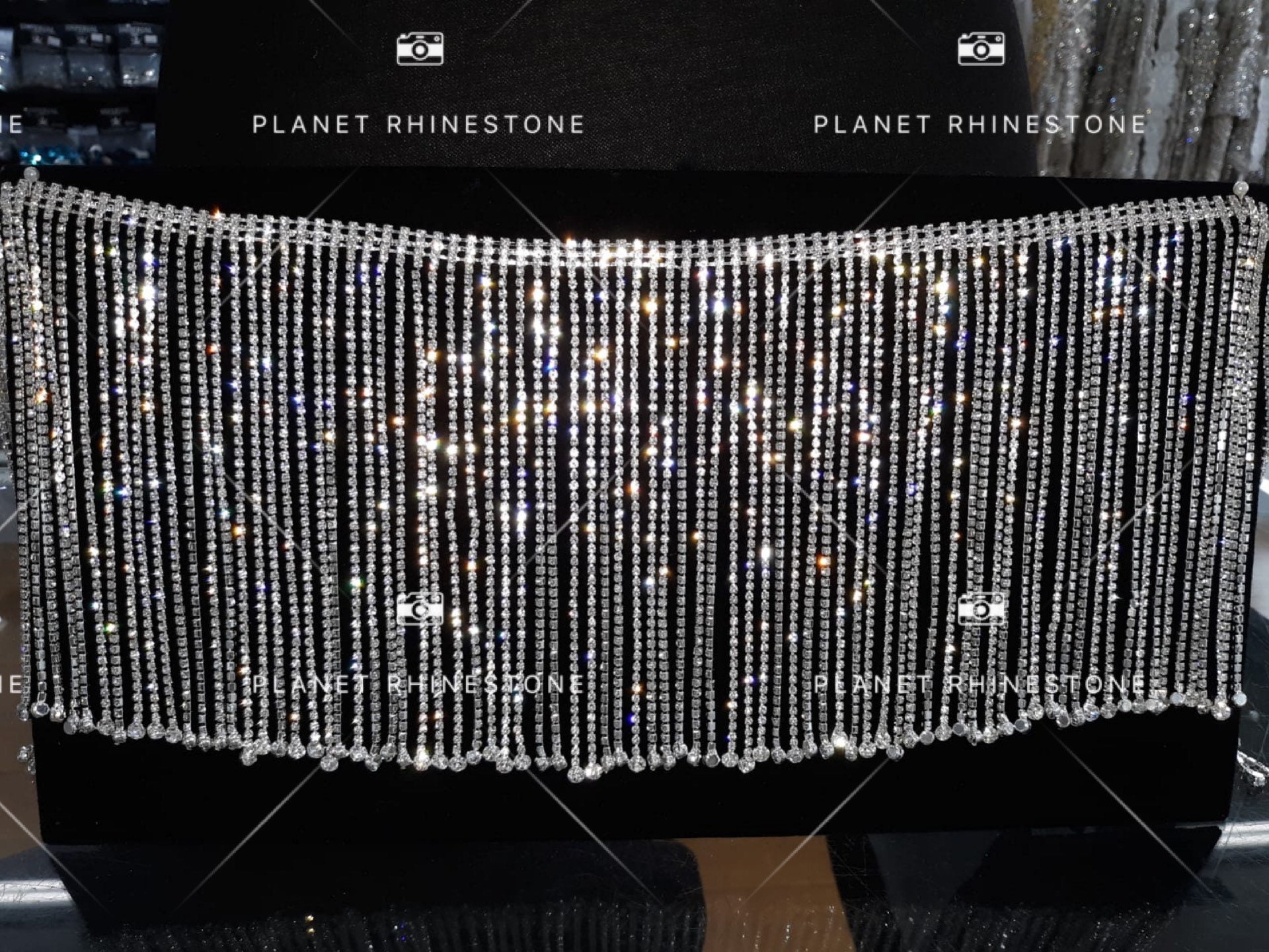 Rhinestone Fringe Crystal Trim