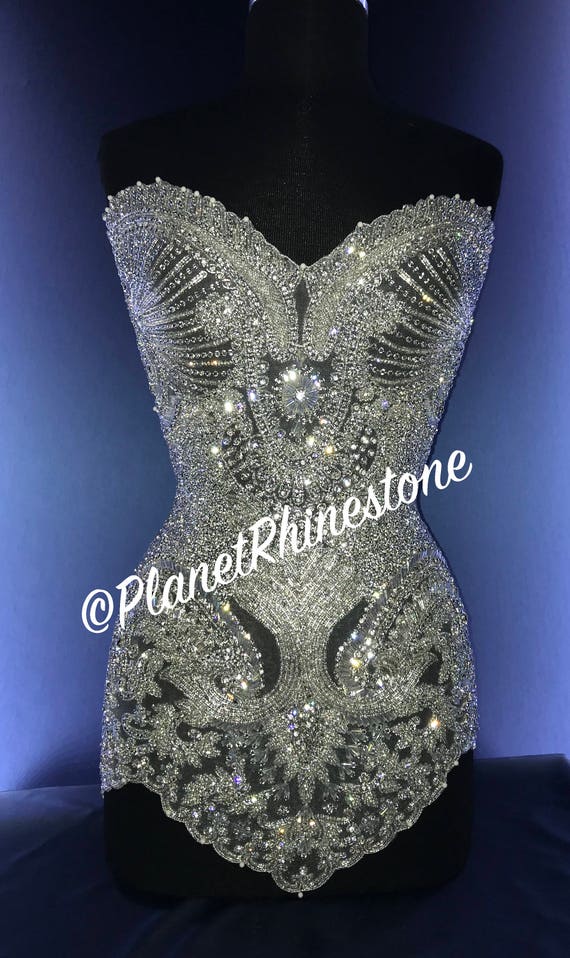 Anna Crystal Beaded Bodice #F205