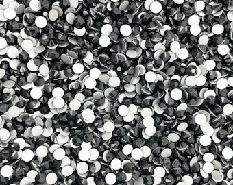 Jet Black Glass Rhinestones | Wholesale Rhinestones | Bulk Flatback Rhinestones | SS6 SS10 SS12 SS16 SS20 SS30