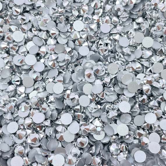 Silver Glass Rhinestones Wholesale Rhinestones Bulk Flatback