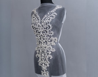 Daniella Rhinestone Bodice | Rhinestone Mesh Applique | Rhinestone Embellishments Embroidery