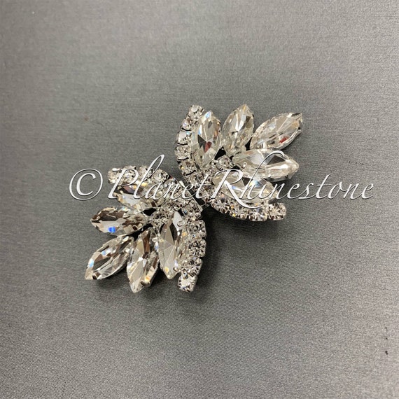 Silver Crystal Clasp Buckle #AS-15