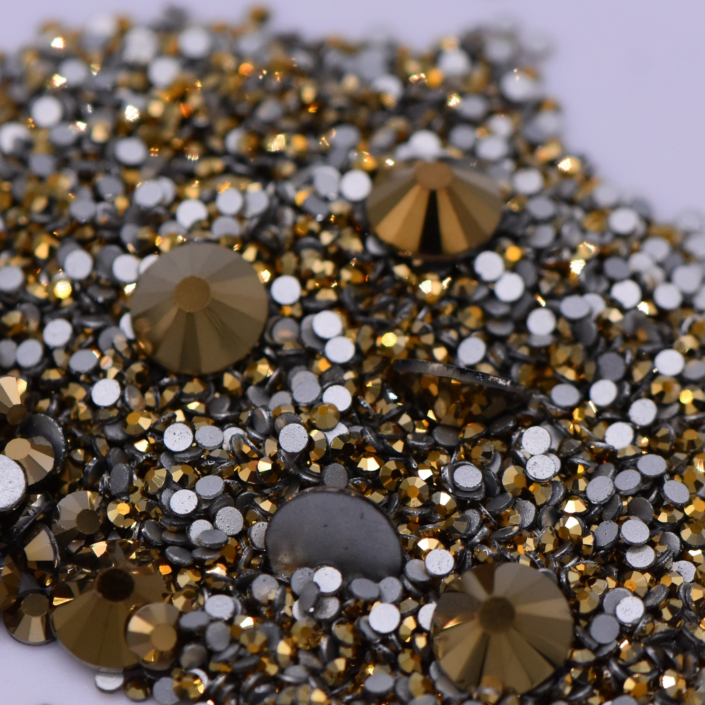 Aurum Gold Glass Rhinestones | High Quality Glass Crystals | No Hotfix ...