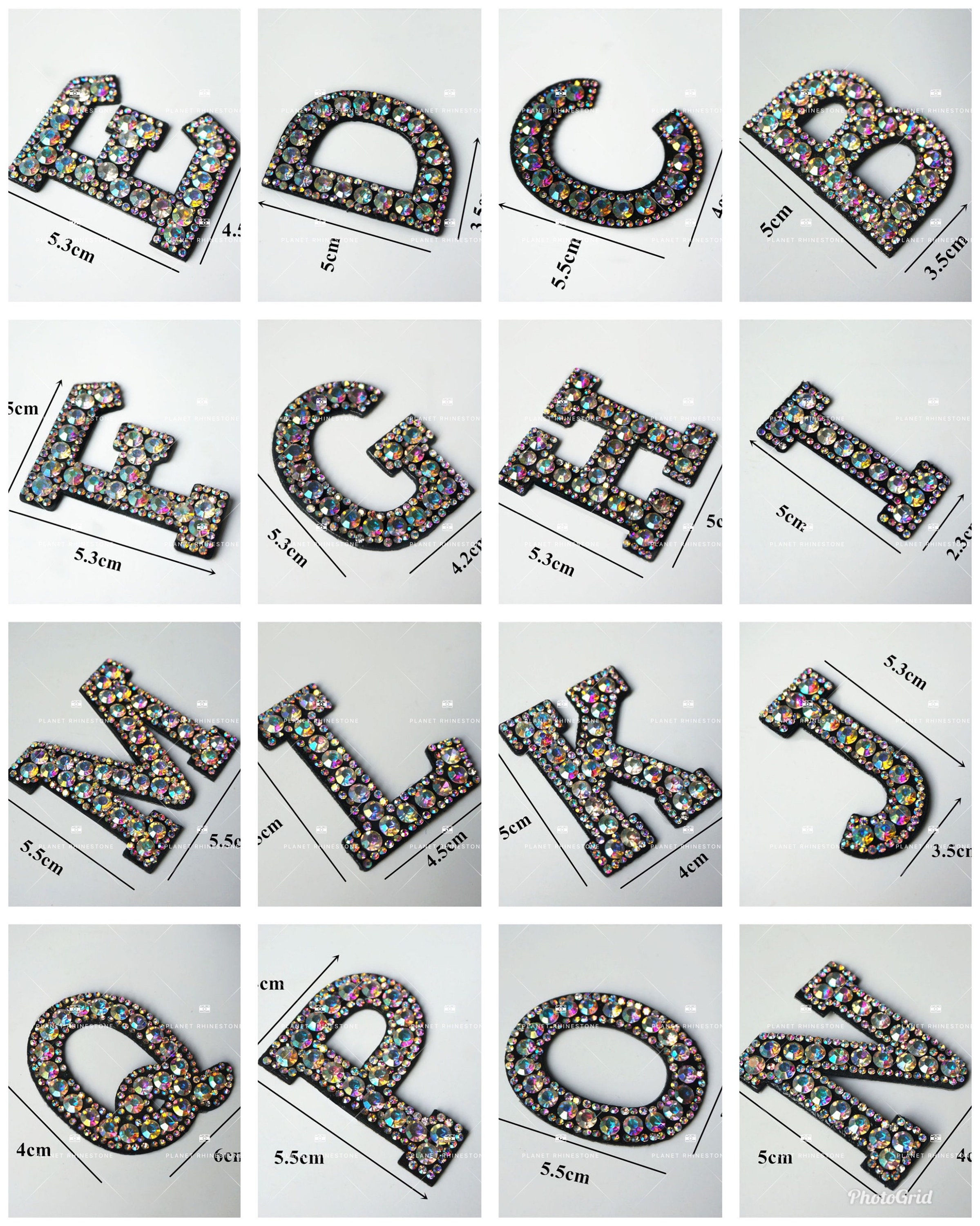 Rhinestone Iron On Letters Iron On Numbers Etsy