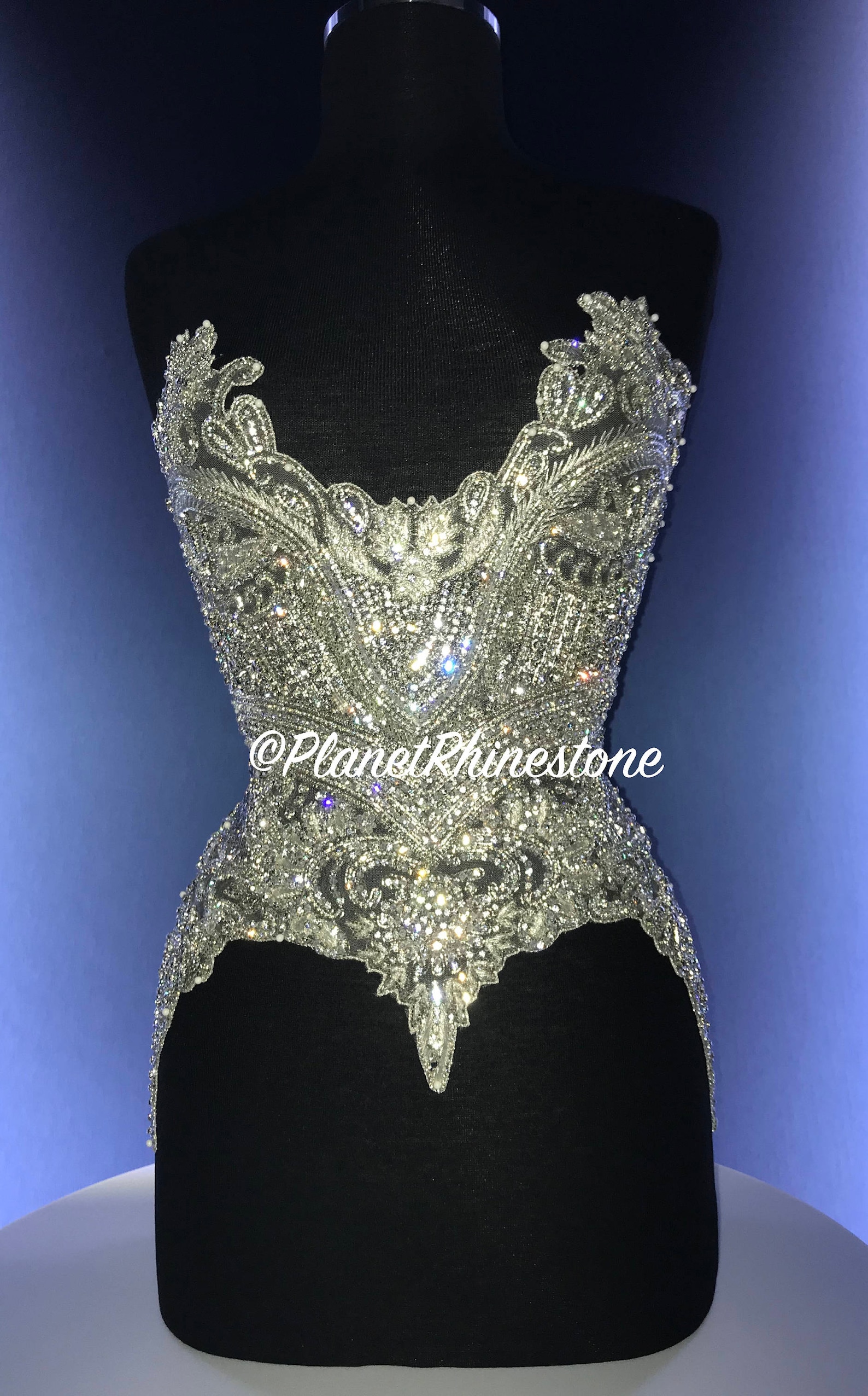 Brianna Crystal Beaded Bodice F210 Etsy