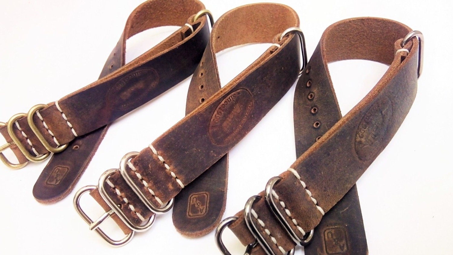 Leather Nato zulu watch g10 strap Hand made Band Military Etsy