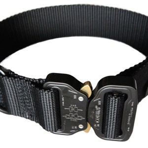 Heavy Duty Nylon D-Ring 1.5" Flexibele Hondenhalsband met Quick Release COBRA Gesp
