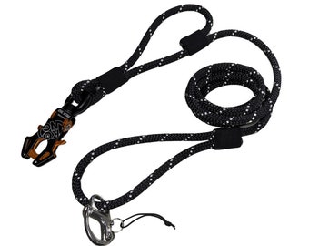 Hands Free Heavy Duty 11mm Rope Dog Lead Leash with Kong Quick Release FROG Clip