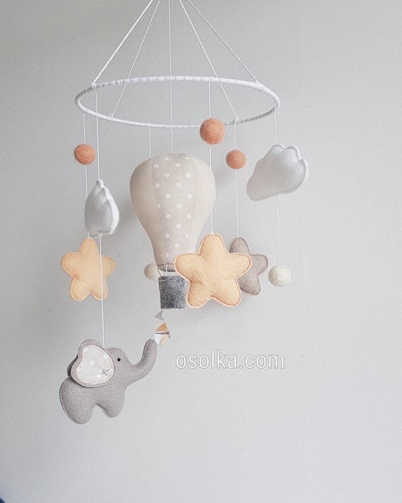 Baby Crib Mobile Air Balloon Mobile Nursery Mobile Baby Kit Etsy