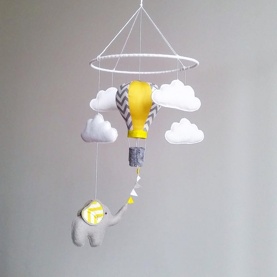 Baby Crib Mobile Air Balloon Mobile Nursery Mobile Baby Kit Etsy