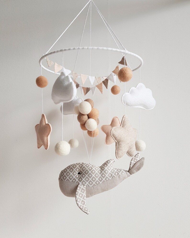 Baby crib mobile whale mobile air balloon mobile nursery Etsy