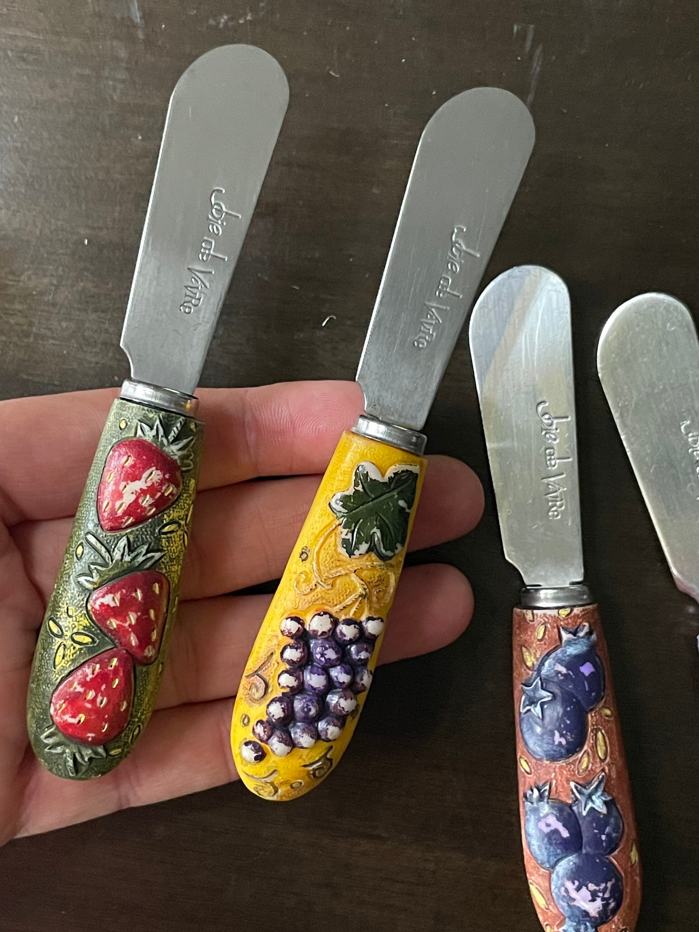 Joie De Vivre Vintage Cheese Spreaders Set of 4 Fruit Etsy