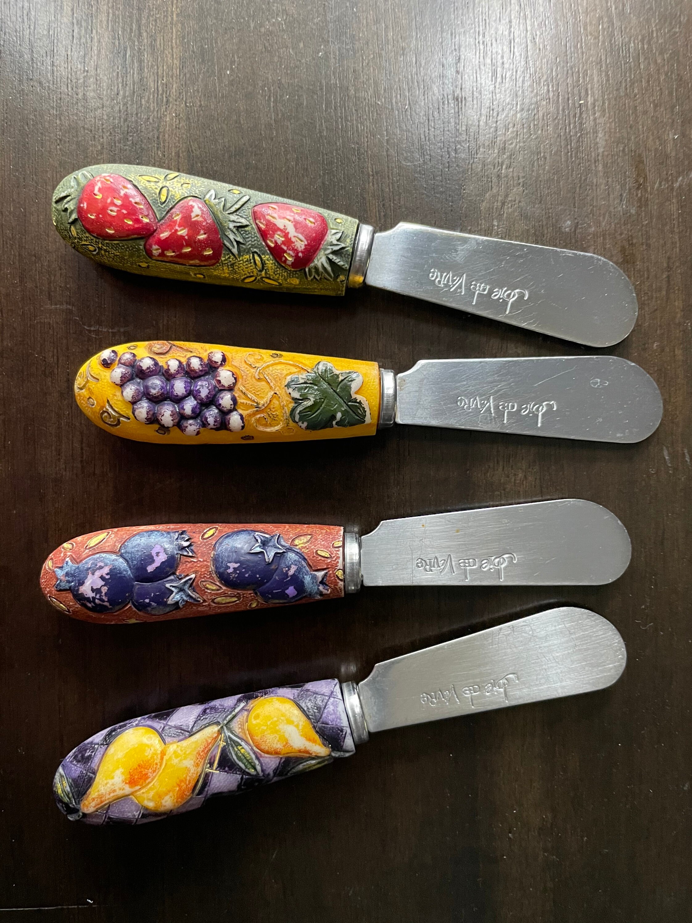 Joie De Vivre Vintage Cheese Spreaders Set of 4 Fruit Etsy