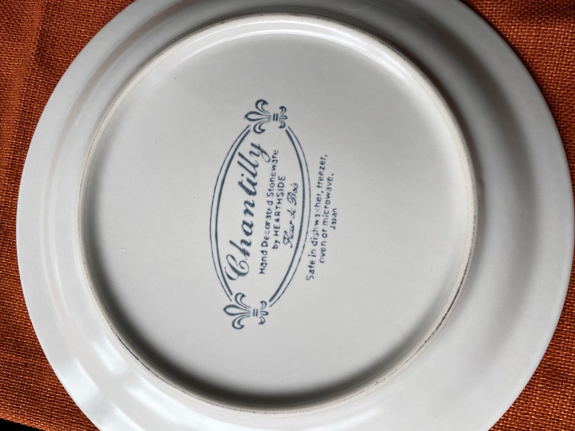 Set of 4 Chantilly Hearthside Stoneware Small Appetizer or Etsy