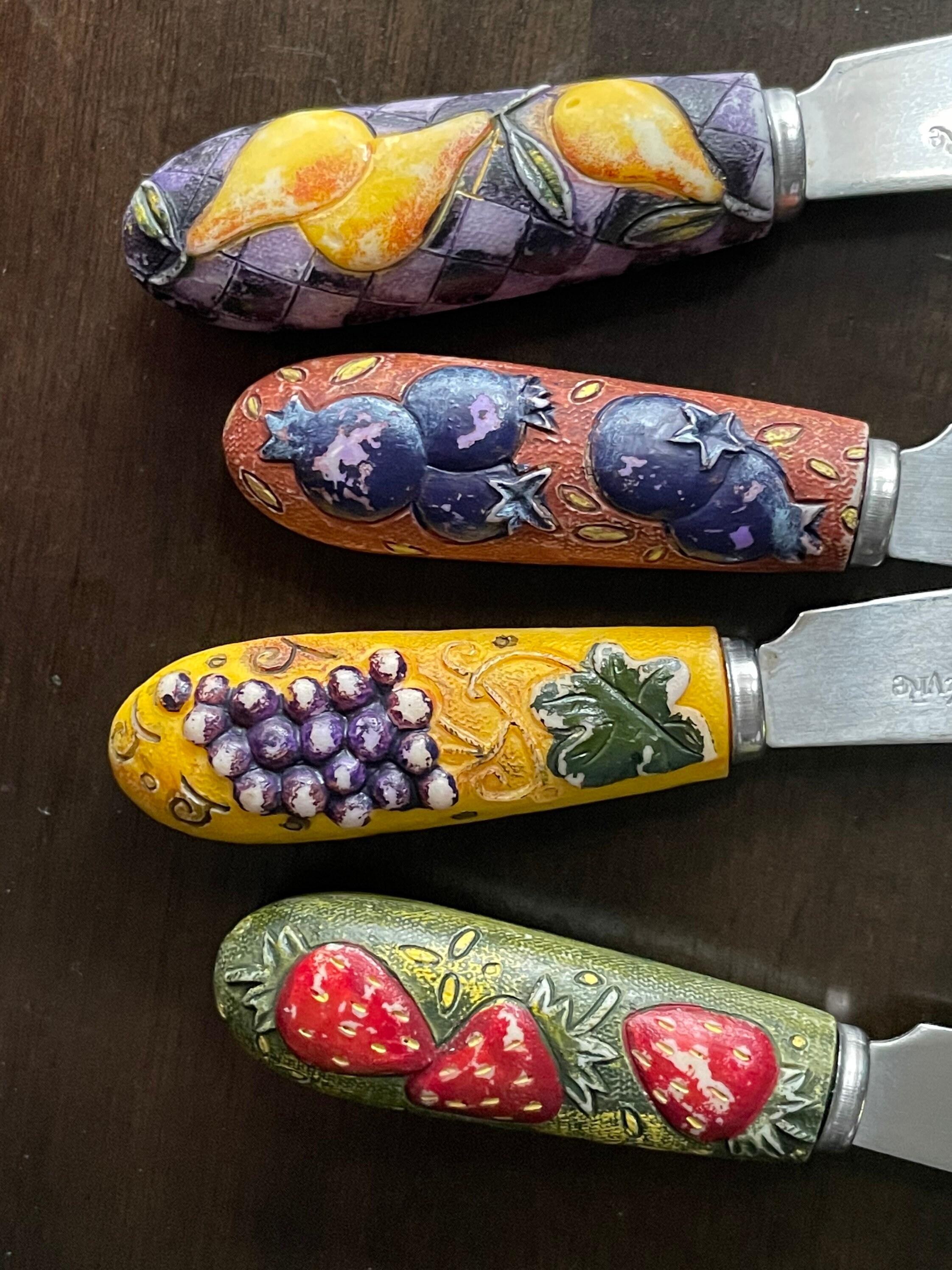 Joie De Vivre Vintage Cheese Spreaders Set of 4 Fruit Etsy