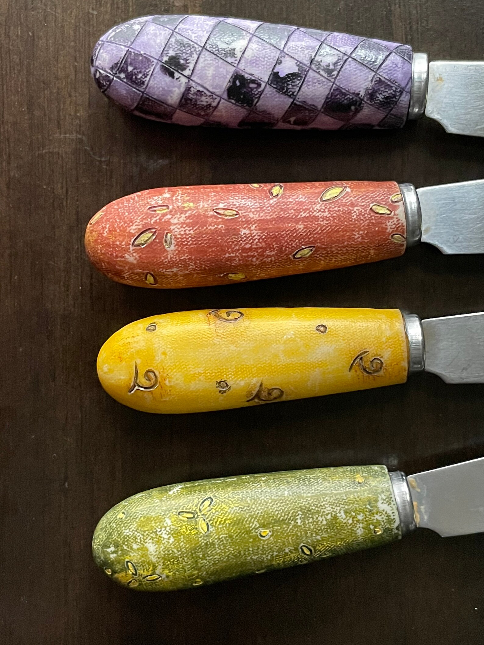 Joie De Vivre Vintage Cheese Spreaders Set of 4 Fruit Etsy