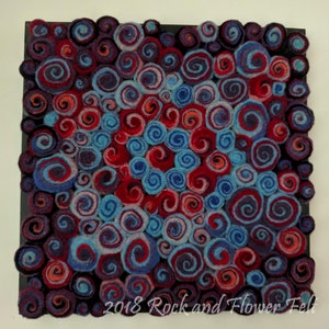 Wood-Backed Square Felted Wall Art image 3