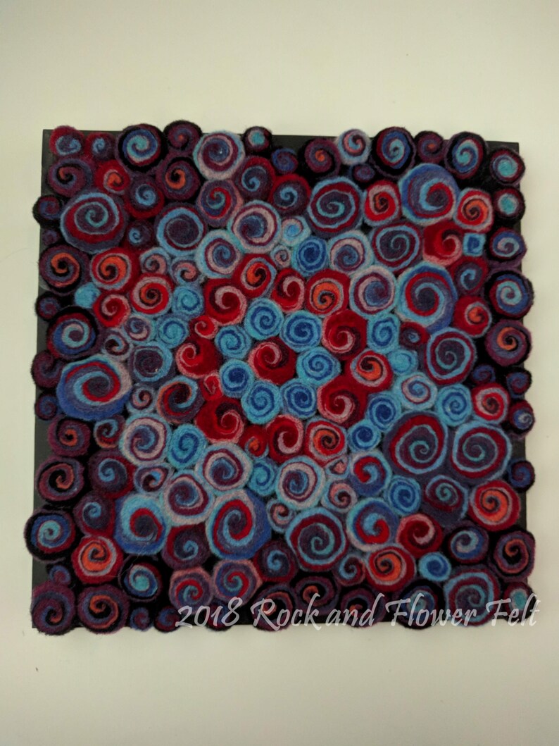 Wood-Backed Square Felted Wall Art image 3