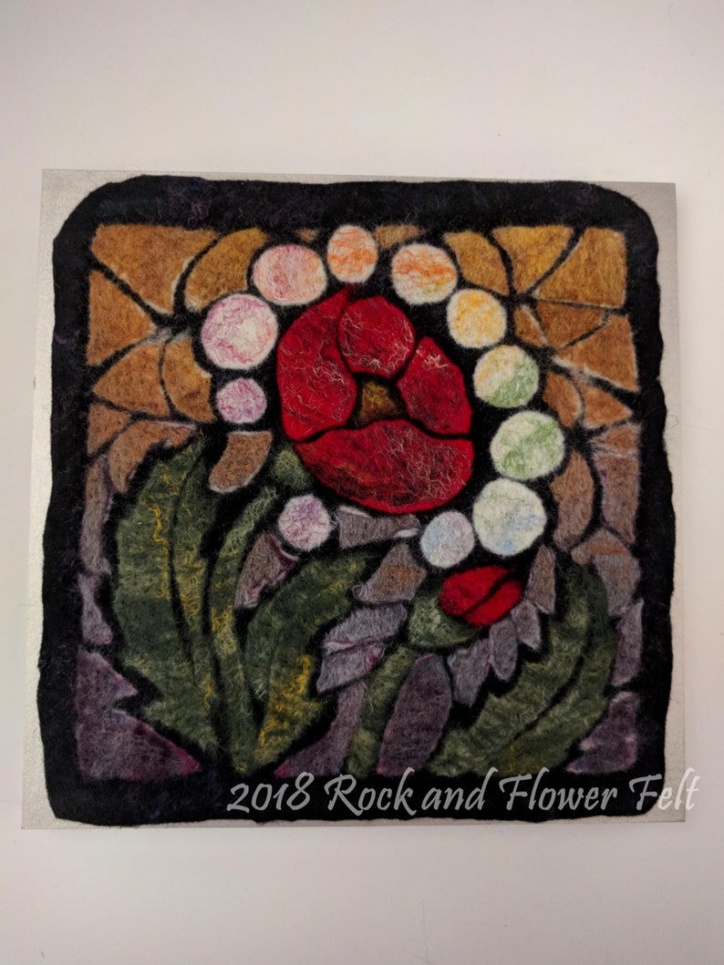 Wood-Backed Square Felted Wall Art image 8