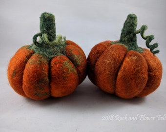 Wet Felted Perfectly Imperfect Pumpkins, Small