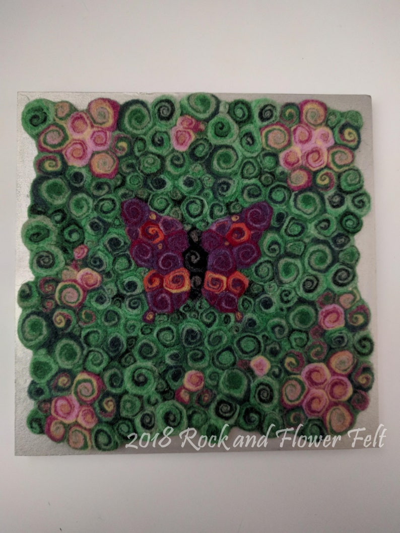 Wood-Backed Square Felted Wall Art image 4