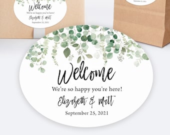 Custom Welcome Box Sticker Welcome Bag Stickers Thank You Sticker Personalized Wedding Favor Labels C019 Welcome Favor Stickers