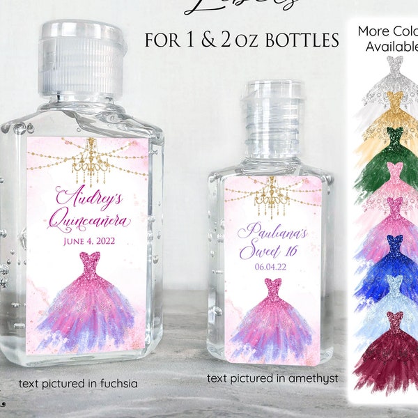Custom Quinceanera Labels Etsy
