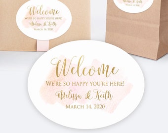 Custom Welcome Box Sticker Welcome Bag Stickers Thank You Sticker Personalized Wedding Favor Labels C019 Welcome Favor Stickers