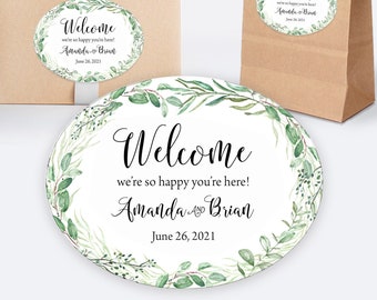 Custom Welcome Box Sticker Welcome Bag Stickers Thank You Sticker Personalized Wedding Favor Labels C019 Welcome Favor Stickers