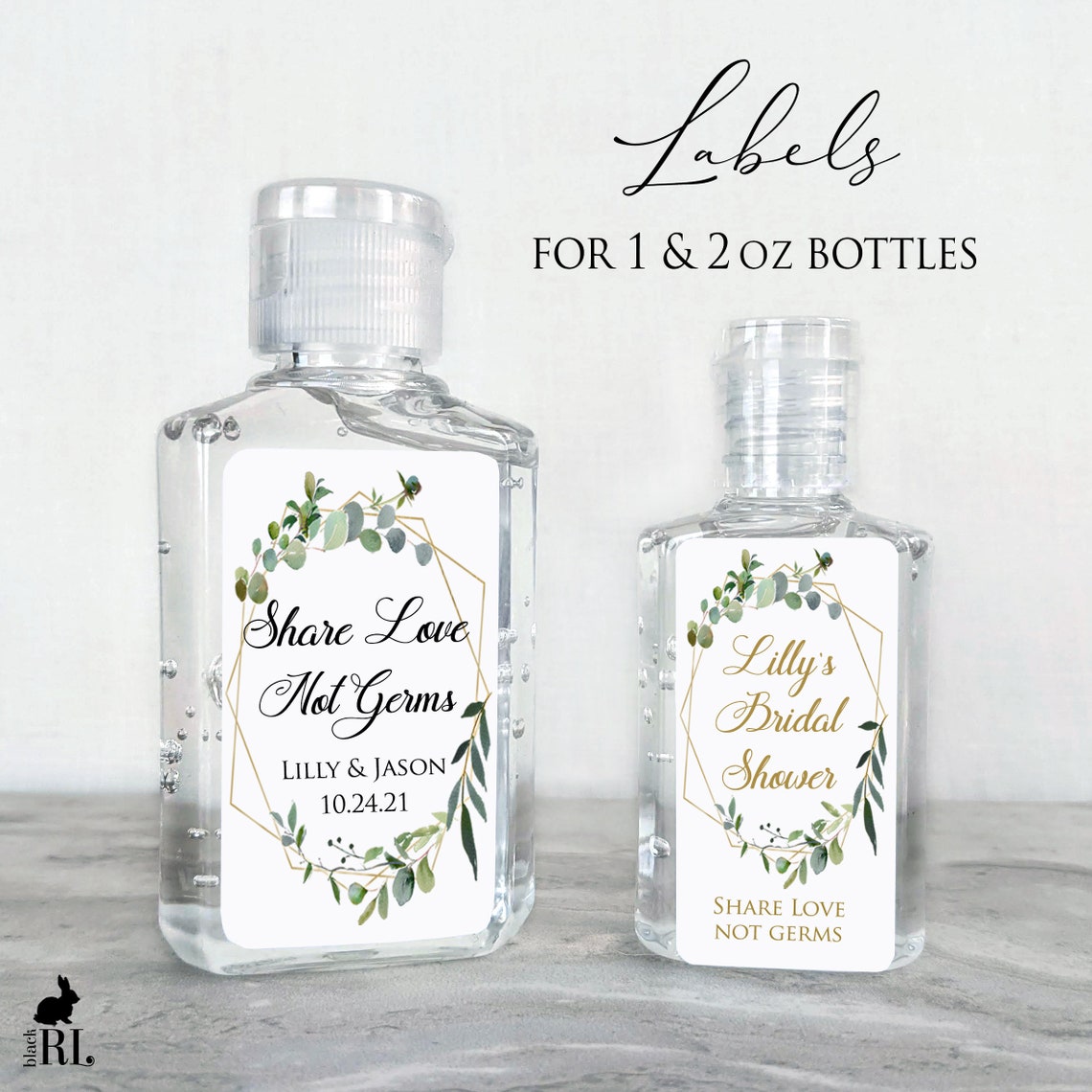 Custom Printed Favor Labels for Small Bottles Labels for Etsy